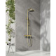AREZZO design ELEGANT 3 funkciós termosztatikus zuhanyrendszer, gun metal