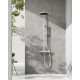 AREZZO design ELEGANT 3 funkciós termosztatikus zuhanyrendszer, gun metal
