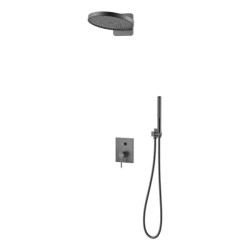 AREZZO design ELEGANT Falsík alatti zuhanyrendszer falon belüli egységgel, gun metal