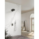 AREZZO design ELEGANT Falsík alatti zuhanyrendszer falon belüli egységgel, gun metal