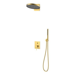 AREZZO design ELEGANT Falsík alatti zuhanyrendszer falon belüli egységgel, gun metal