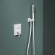 AREZZO design ELEGANT Falsík alatti zuhanyrendszer falon belüli egységgel, gun metal