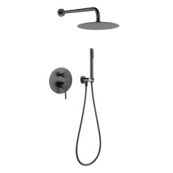 AREZZO design PALMFIELD Falsík alatti zuhanyrendszer falon belüli egységgel, gun metal