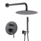 AREZZO design PALMFIELD Falsík alatti zuhanyrendszer falon belüli egységgel, gun metal
