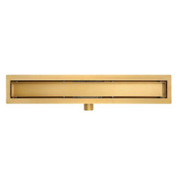 AREZZO design 2in1 800 mm-es rozsdamentes acél folyóka, szálcsiszolt arany