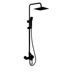 AREZZO design BLACKFIELD Zuhanyrendszer fekete