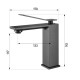AREZZO design ROCKFIELD mosdó csaptelep, fekete