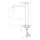 AREZZO design SLIMFIELD magasított mosdó csaptelep