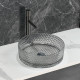 AREZZO design GLAM üvegmosdó, világosszürke 395 mm