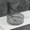 AREZZO design GLAM üvegmosdó, világosszürke 395 mm