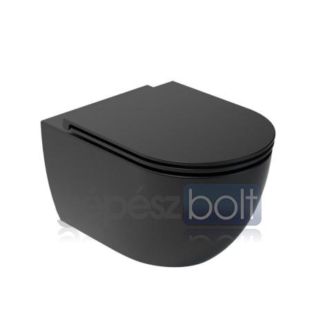 AREZZO design ARIZONA Vortex Rimless fali wc, matt fekete