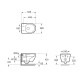 AREZZO design ARIZONA Vortex Rimless fali wc, matt fekete
