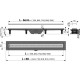 Alcaplast APZ9-850M Simple Zuhanyfolyóka peremmel perforált rácsokhoz