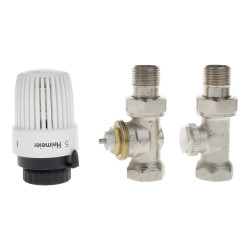 IMI Heimeier Calypso szett egyenes változat (S fej + Calypso DN15 + Regutec F DN15) Rp 1/2col