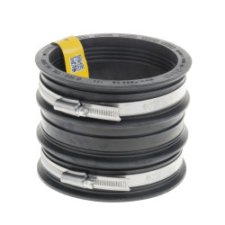 Haas OHA 120-135 gumimandzsetta, fekete, két tömlőbilinccsel