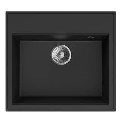 Mofém Zenit 1B Gránit mosogatótálca metál fekete 560x510 mm