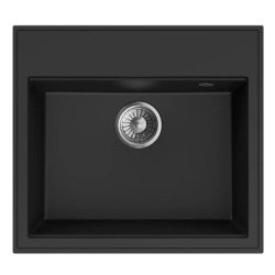 Mofém Zenit 1B Gránit mosogatótálca metál fekete 560x510 mm