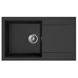 Mofém Zenit 78 1B1D Gránit mosogatótálca metál fekete 780x460 mm