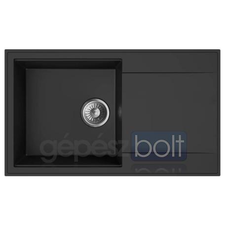 Mofém Zenit 78 1B1D Gránit mosogatótálca metál fekete 780x460 mm