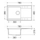 Mofém Zenit 78 1B1D Gránit mosogatótálca metál fekete 780x460 mm