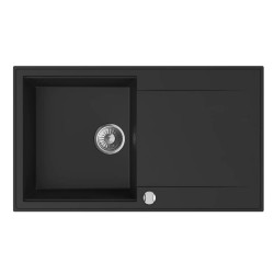 Mofém Zenit 86 1B1D Gránit mosogatótálca metál fekete 860x500 mm