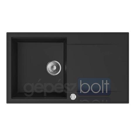 Mofém Zenit 86 1B1D Gránit mosogatótálca metál fekete 860x500 mm