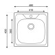 Mofém EVO2 1B Rozsdamentes acél mosogatótálca 480 x 480 mm