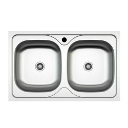 Mofém EVO2 2B Rozsdamentes acél mosogatótálca 800x500 mm