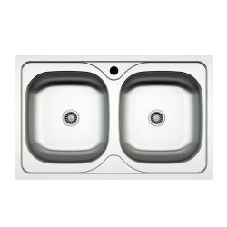Mofém EVO2 2B Rozsdamentes acél mosogatótálca 800x500 mm