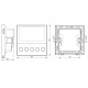Siemens RDQ411 süllyesztett termosztát 2 vagy 4-csöves alkalmazásához AC 230 V
