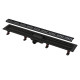 Alcaplast APZ10BLACK-750M Zuhanyfolyóka peremmel perforált rácsokhoz, fekete-matt 750 mm