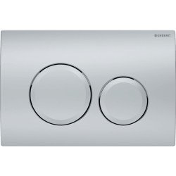Geberit Delta 20 nyomólap matt króm színű, kerek, 2 mennyiséges öblítés