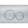 Geberit Delta 20 nyomólap matt króm színű, kerek, 2 mennyiséges öblítés