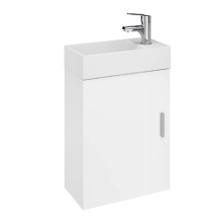 Mofém Fali mini mosdószekrény Fényes fehér, 44 x 22 x 51 cm