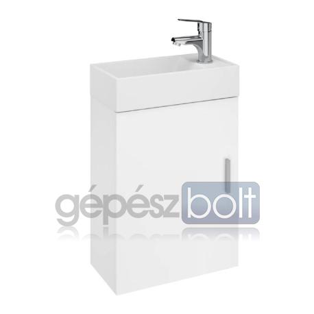 Mofém Fali mini mosdószekrény Fényes fehér, 44 x 22 x 51 cm