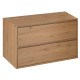 Mofém 2 fiókos fali mosdószekrény Roble Honey 80x45x48 cm, Soft close fiókok