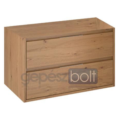 Mofém 2 fiókos fali mosdószekrény Roble Honey 80x45x48 cm, Soft close fiókok