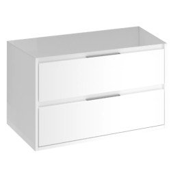 Mofém 2 fiókos fali mosdószekrény Fényes fehér 80x45x48 cm, Soft close fiókok