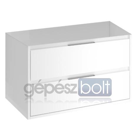 Mofém 2 fiókos fali mosdószekrény Fényes fehér 80x45x48 cm, Soft close fiókok