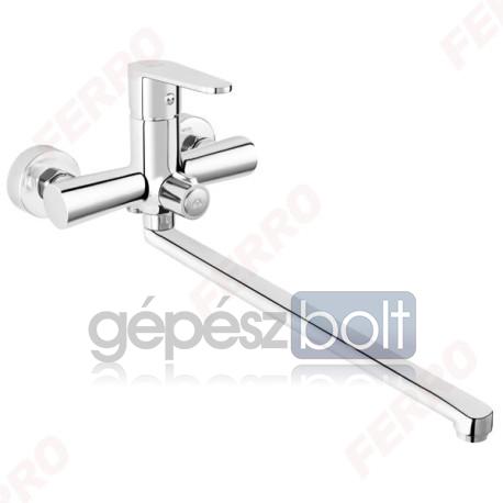 Ferro ALGEO fali KMT kád/ mosdó csaptelep 350 mm hosszú kifolyócsővel