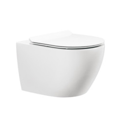 ARTIST SANITER Fali WC, rimless, perem nélküli, íves, rövidített 490x360x330 mm