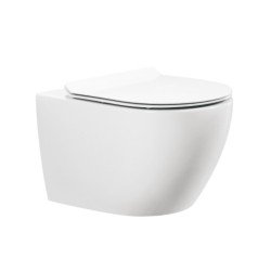 ARTIST SANITER Fali WC, rimless, perem nélküli, íves, rövidített 490x360x330 mm