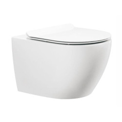 ARTIST SANITER fali wc, rimless, perem nélküli, íves, 535x360x330 mm, lecsapódás gátlós ülőkével