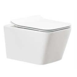 Artist saniter fali wc, rimless, perem nélküli, szögletes, 515x360x300 mm, lecsapódás gátlós ülőke