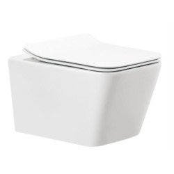 Artist saniter fali wc, rimless, perem nélküli, szögletes, 515x360x300 mm, lecsapódás gátlós ülőke