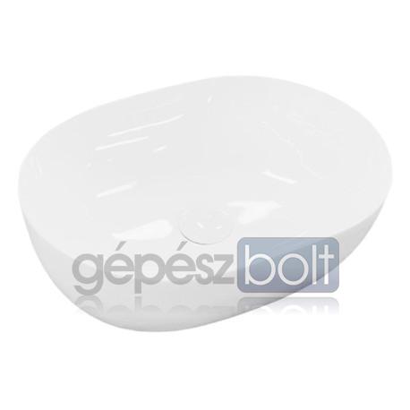 Artist saniter ovális mosdó, pultra ültethető, csaplyuk nélküli, 485x352x130 mm