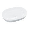 Artist saniter ovális mosdó, pultra ültethető, csaplyuk nélküli, 600x420x135 mm