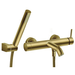 Ferro Ciriculus kádtöltő csaptelep zuhanyszettel, szálcsiszolt arany