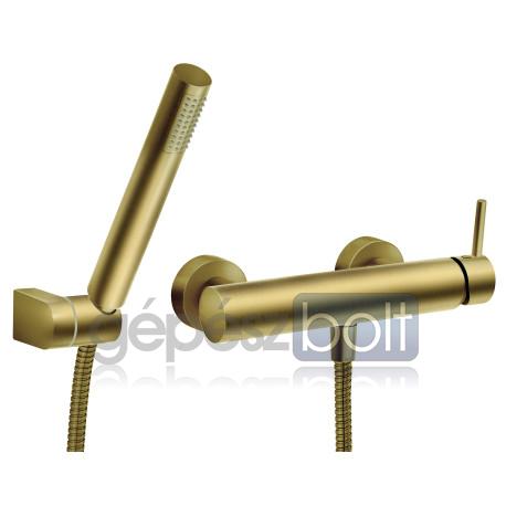 Ferro Ciriculus zuhany csaptelep zuhanyszettel, szálcsiszolt arany