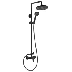 Ferro Ritto Black fekete zuhanyrendszer fejzuhannyal és zuhanycsapteleppel